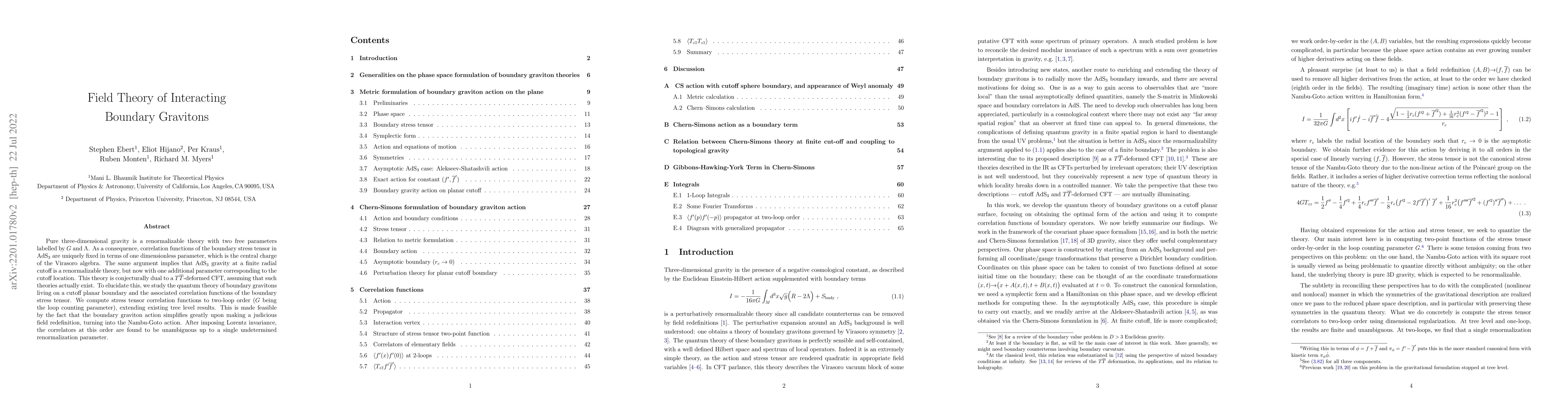 Thumbnail for Field Theory of Interacting Boundary Gravitons
