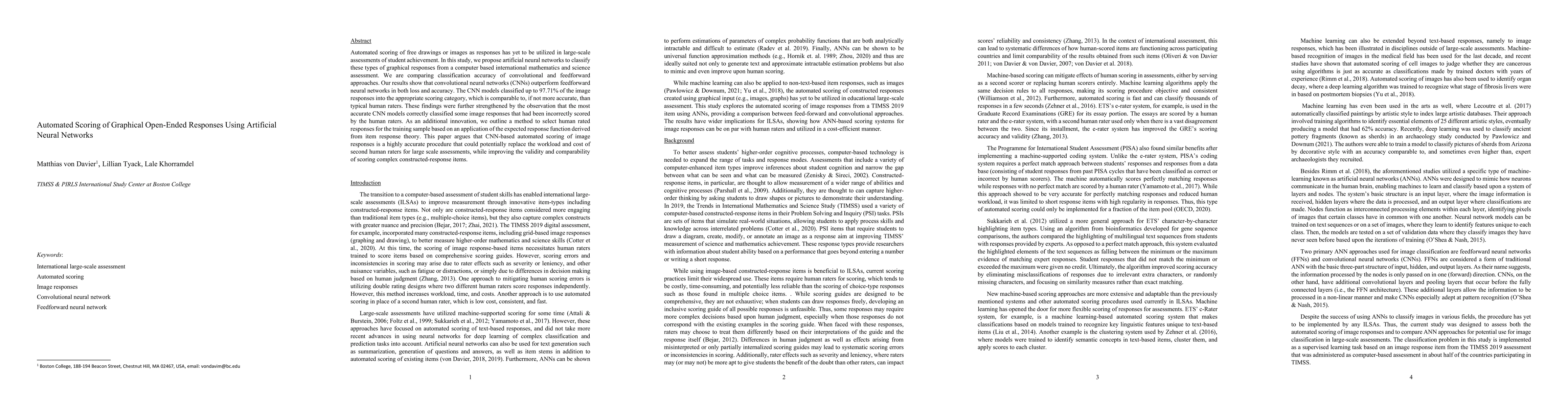 Thumbnail for Automated Scoring of Graphical Open-Ended Responses Using Artificial
  Neural Networks