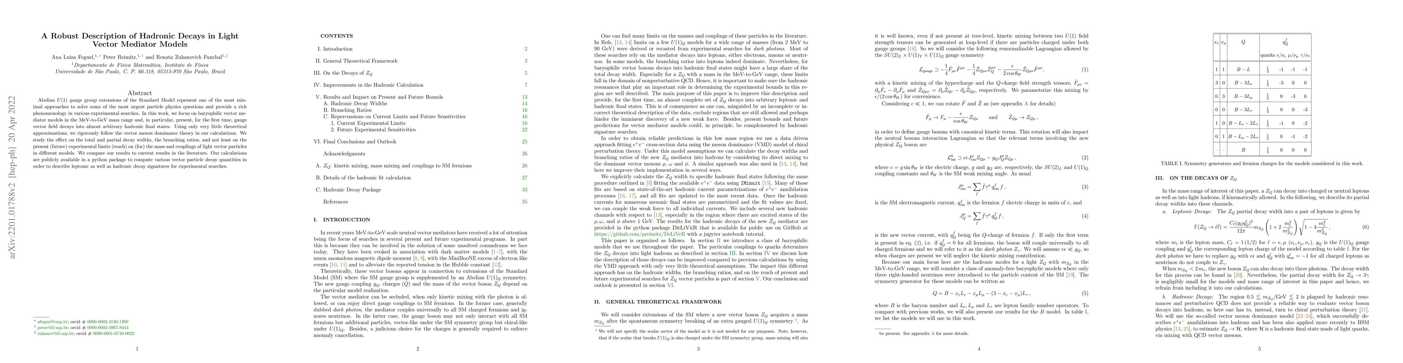 Thumbnail for A Robust Description of Hadronic Decays in Light Vector Mediator Models