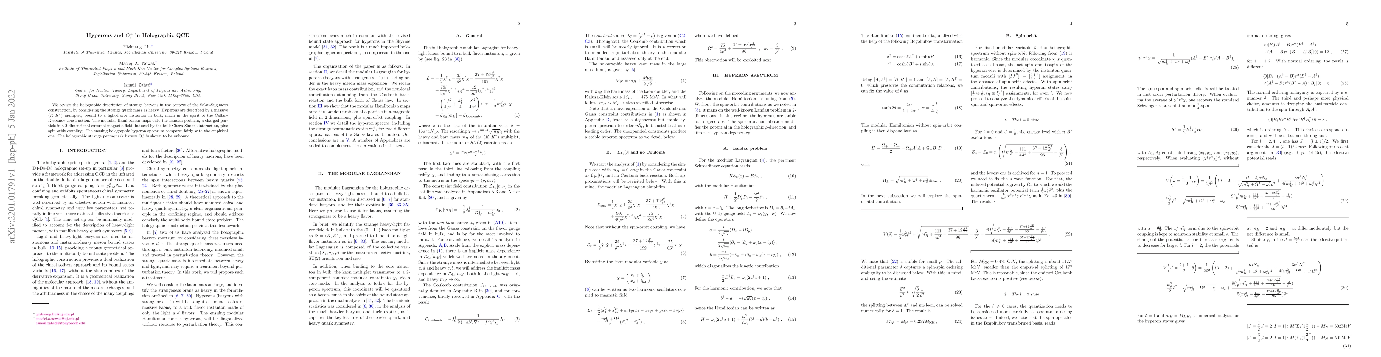 Thumbnail for Hyperons and $\Theta_s^+$ in Holographic QCD