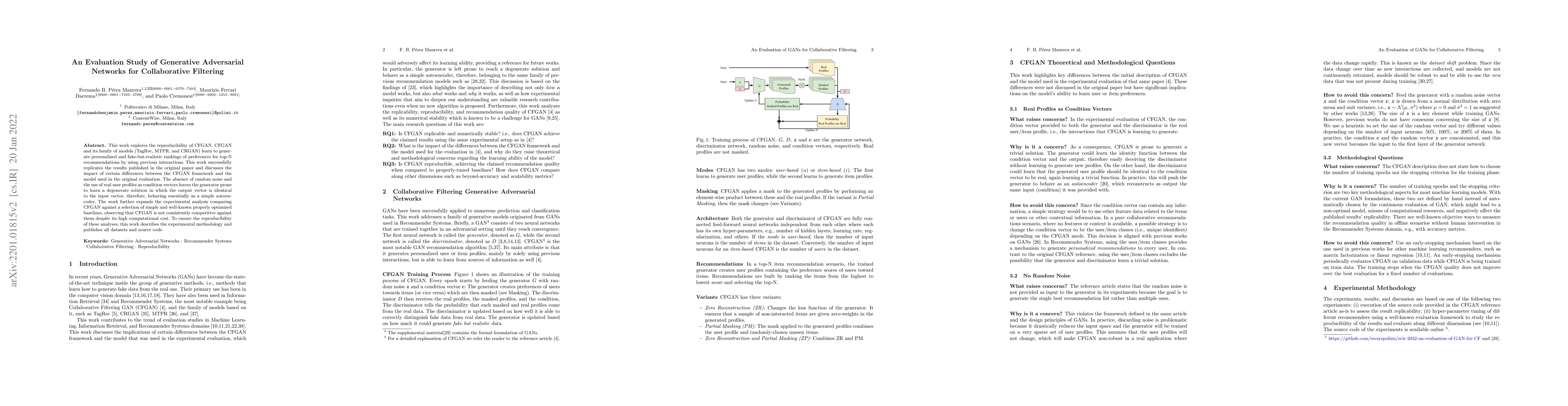 Thumbnail for An Evaluation Study of Generative Adversarial Networks for Collaborative
  Filtering