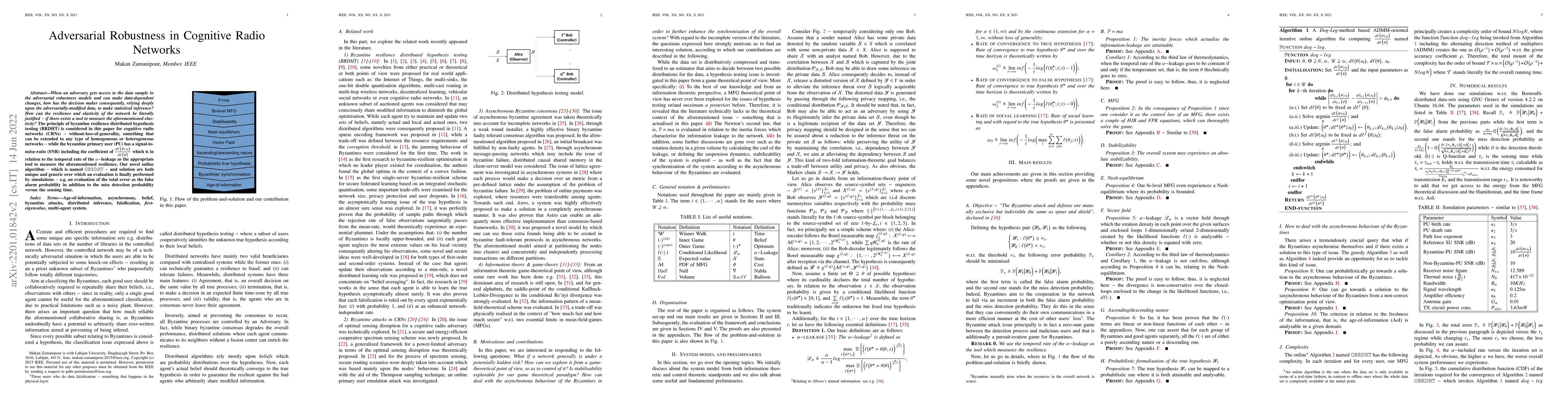 Thumbnail for Adversarial Robustness in Cognitive Radio Networks