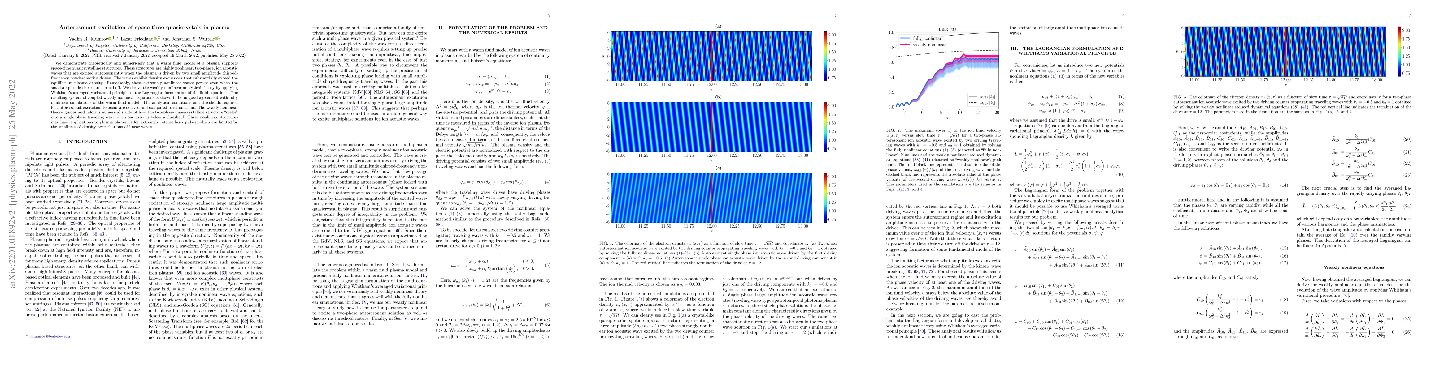 Thumbnail for Autoresonant excitation of space-time quasicrystals in plasma