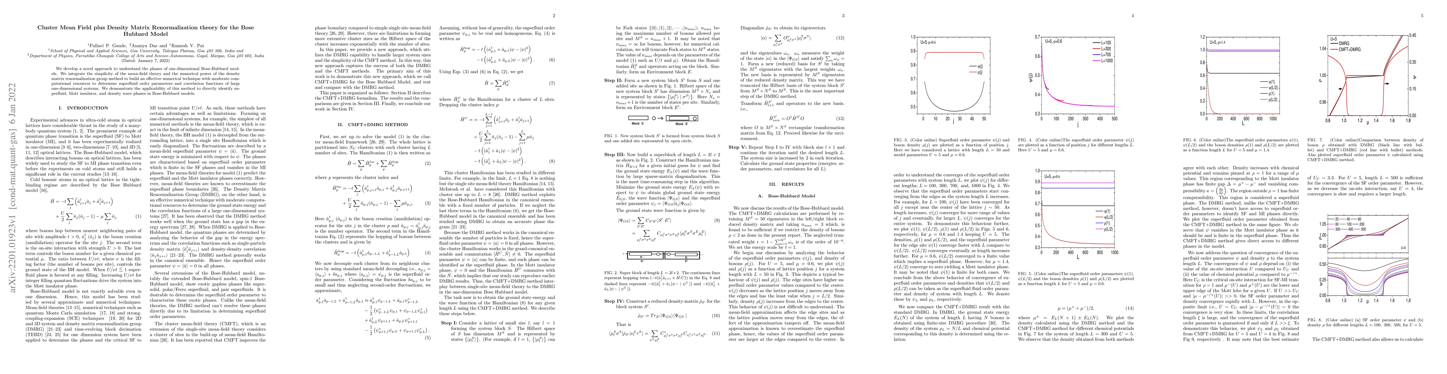 Thumbnail for Cluster Mean Field plus Density Matrix Renormalization theory for the
  Bose Hubbard Model