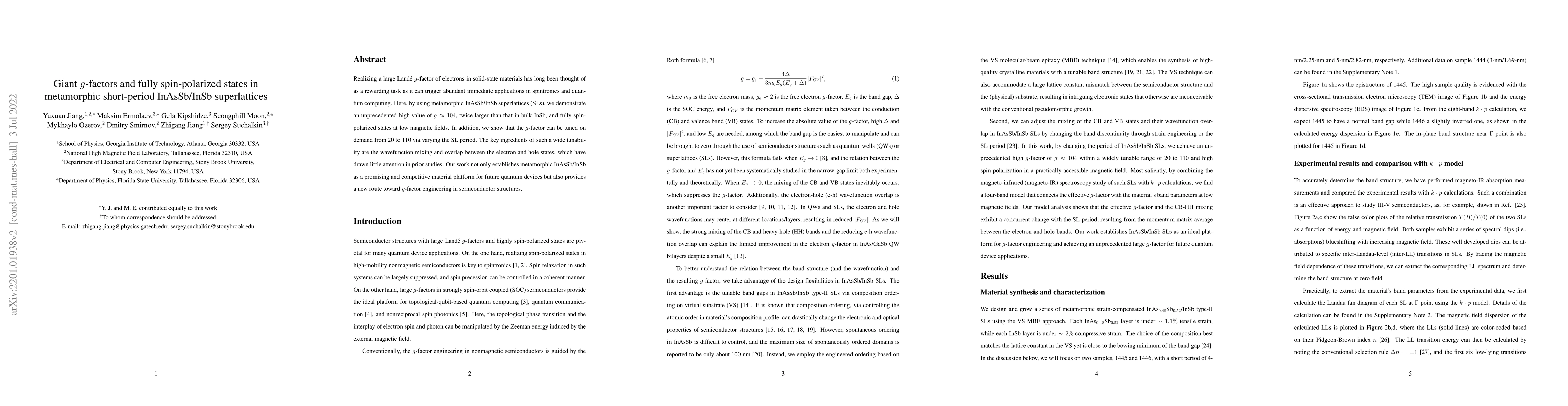 Thumbnail for Giant $g$-factors and fully spin-polarized states in metamorphic
  short-period InAsSb/InSb superlattices