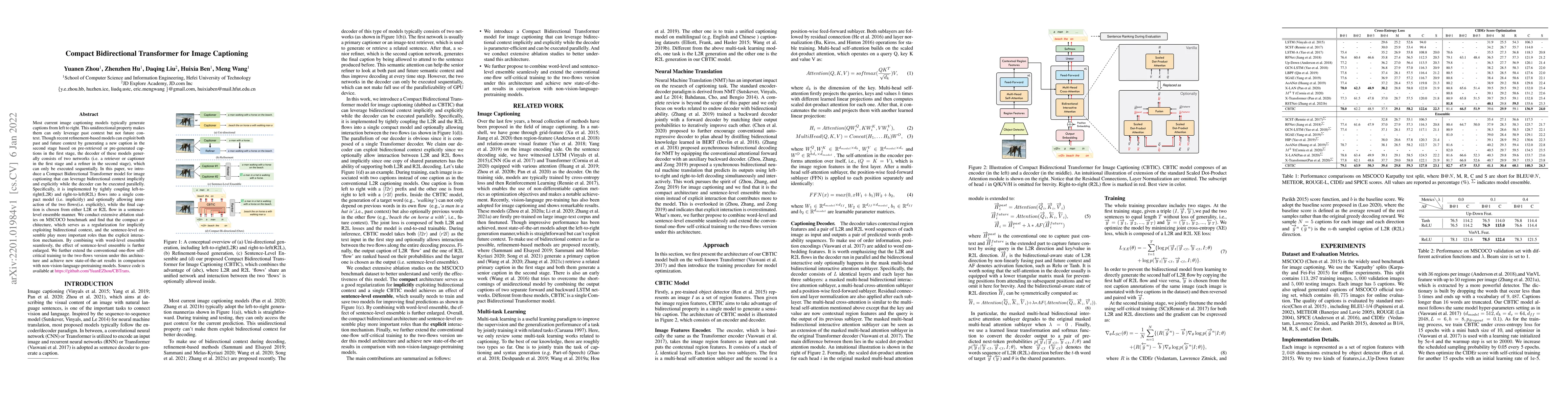 Thumbnail for Compact Bidirectional Transformer for Image Captioning