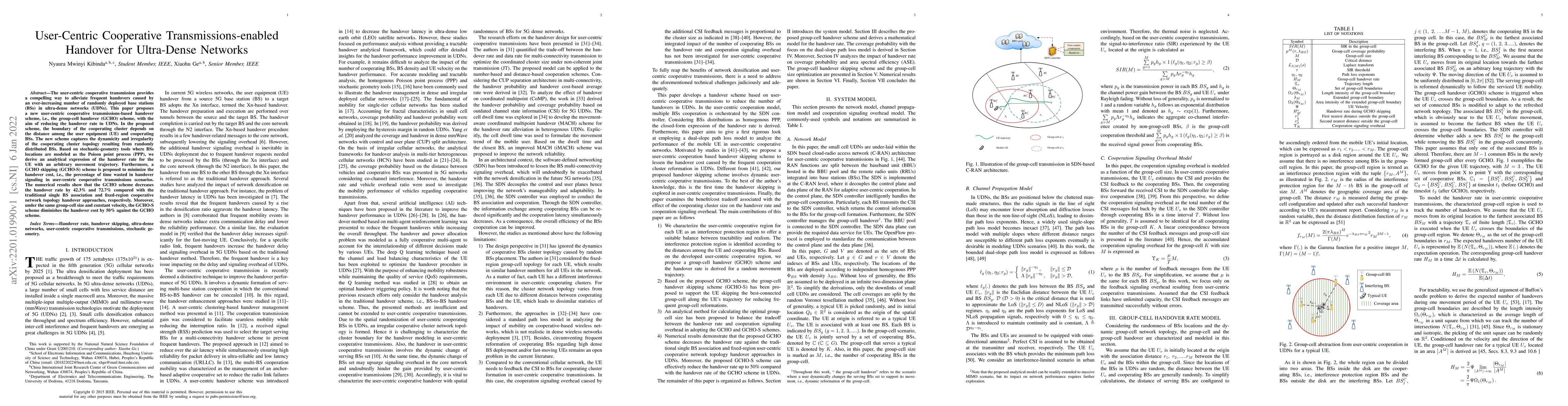 Thumbnail for User-Centric Cooperative Transmissions-enabled Handover for Ultra-Dense
  Networks