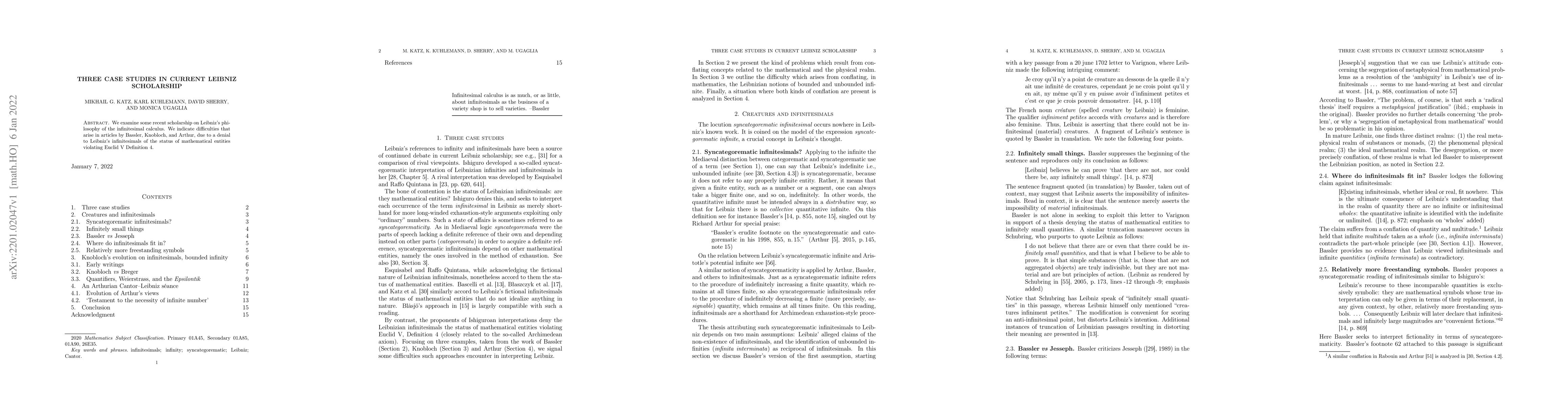Thumbnail for Three case studies in current Leibniz scholarship
