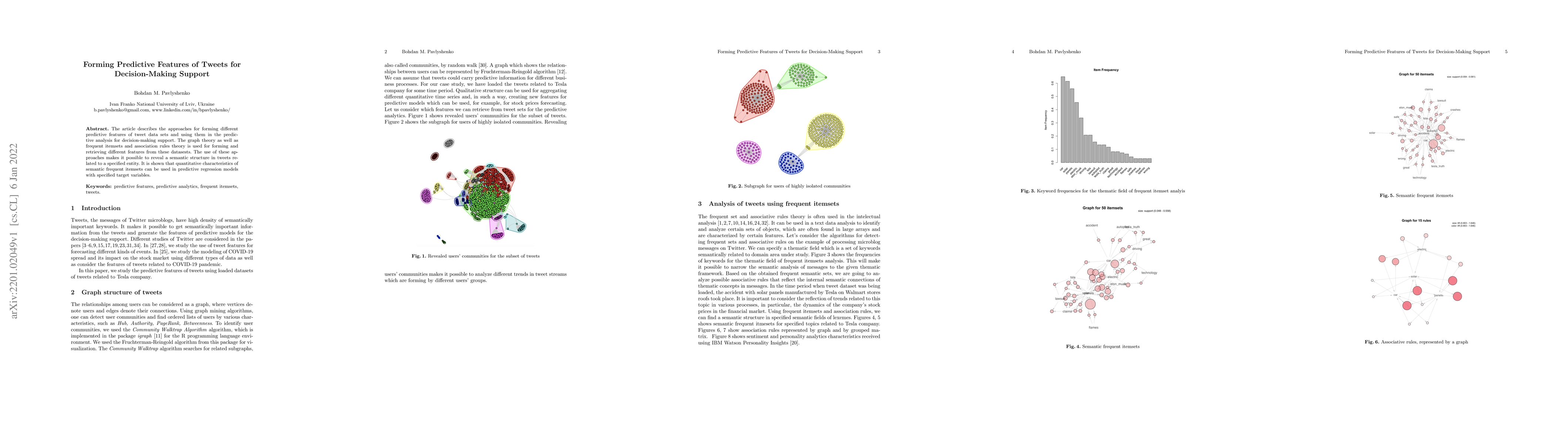 Thumbnail for Forming Predictive Features of Tweets for Decision-Making Support