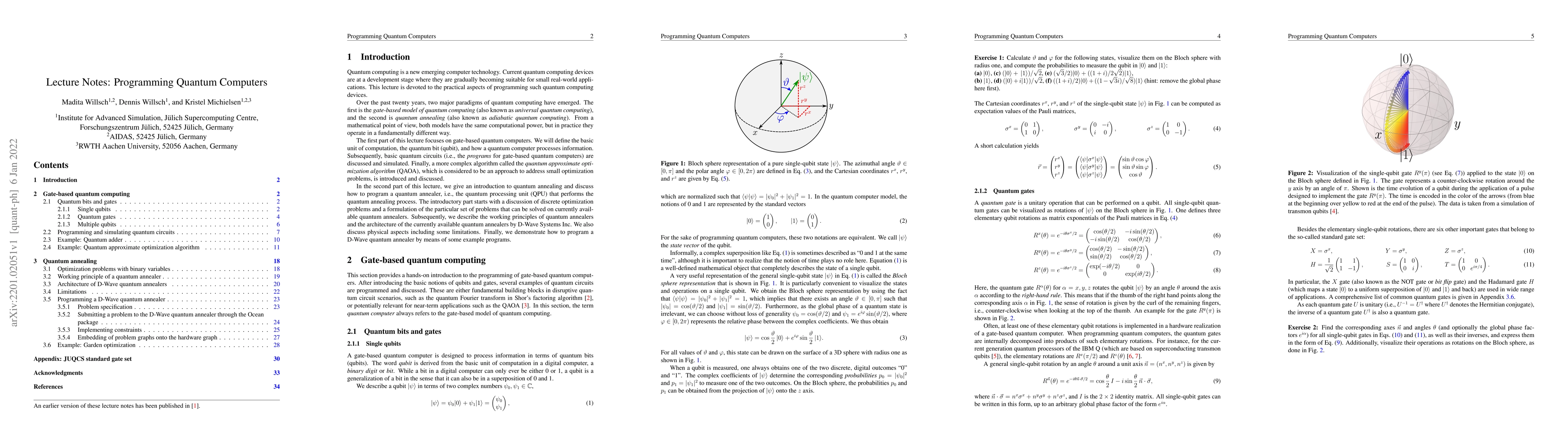 Thumbnail for Lecture Notes: Programming Quantum Computers