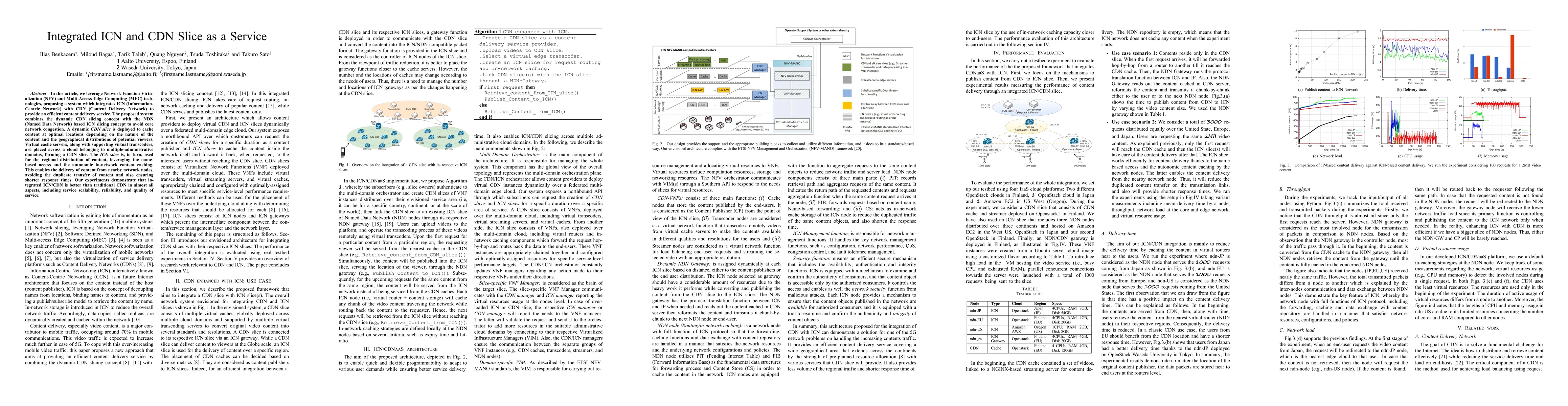 Thumbnail for Integrated ICN and CDN Slice as a Service