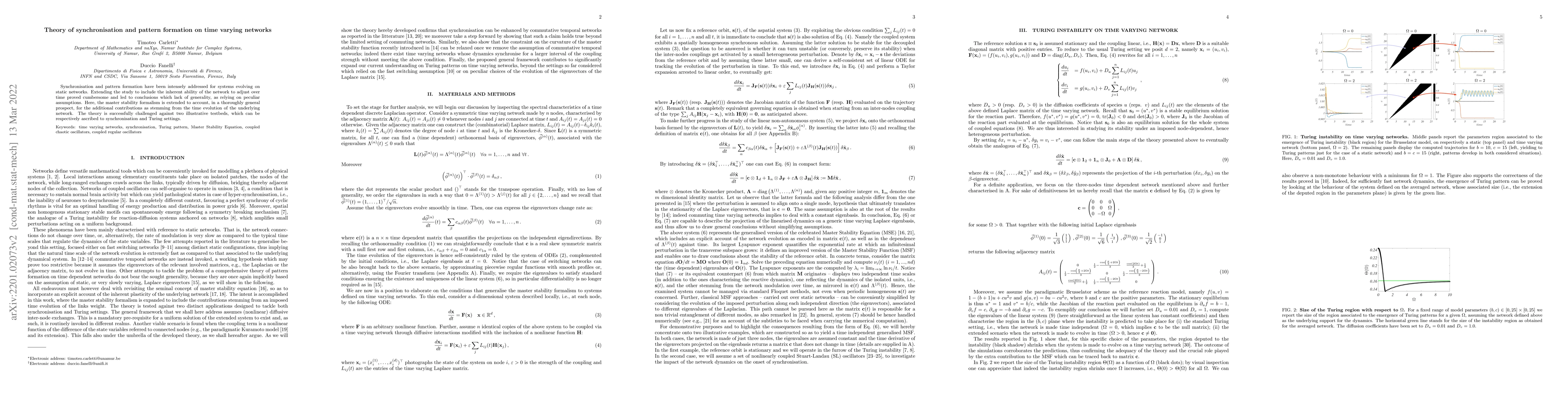 Thumbnail for Theory of synchronisation and pattern formation on time varying networks