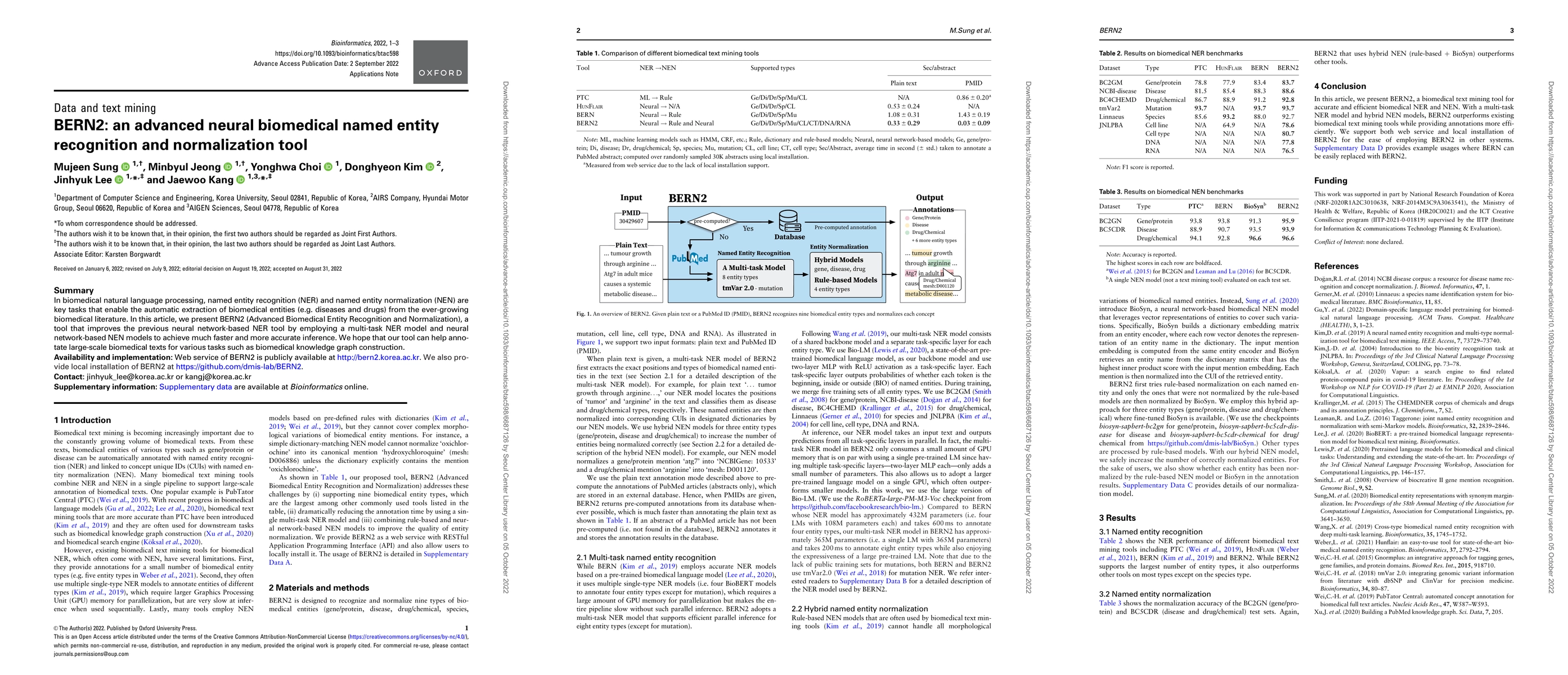 Thumbnail for BERN2: an advanced neural biomedical named entity recognition and
  normalization tool