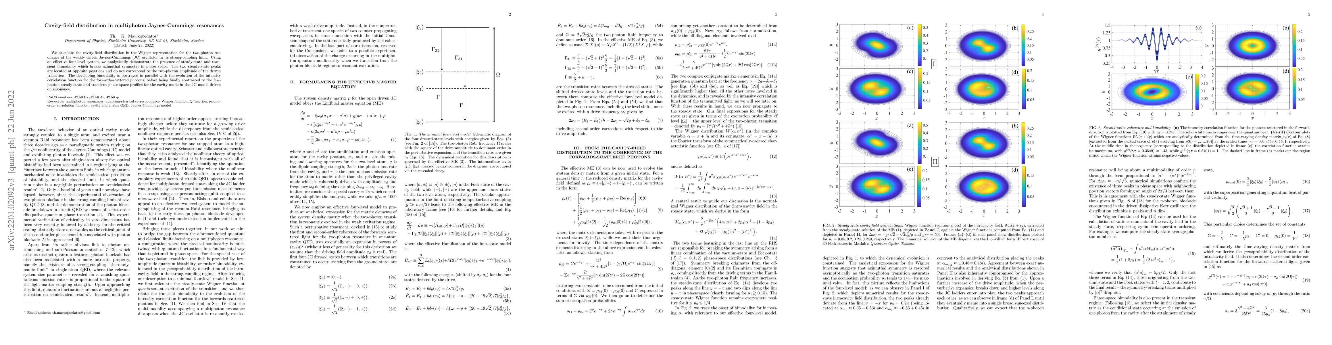 Thumbnail for Cavity-field distribution in multiphoton Jaynes-Cummings resonances