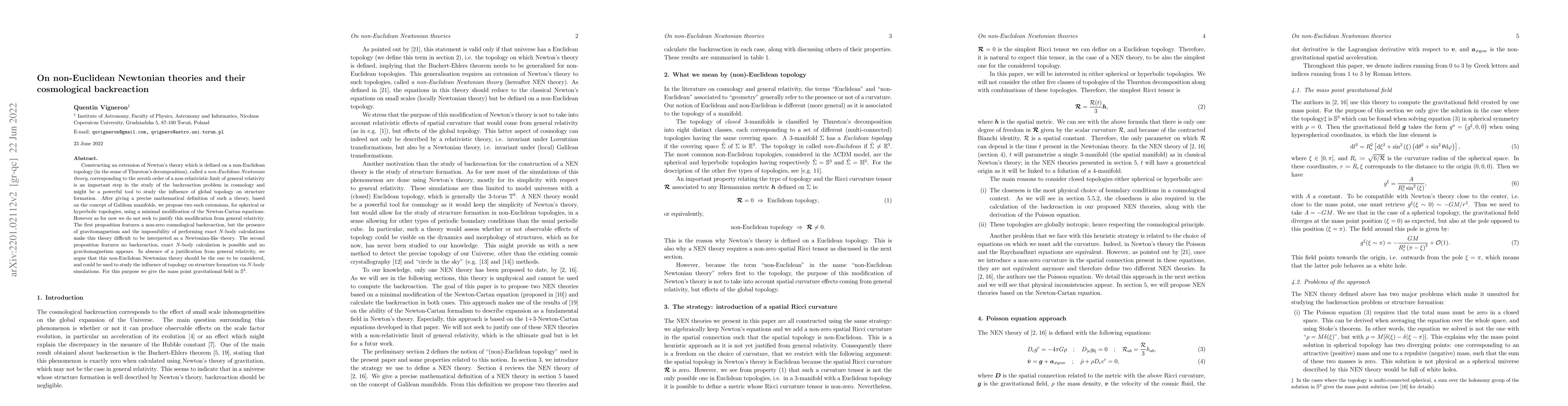 Thumbnail for On non-Euclidean Newtonian theories and their cosmological backreaction