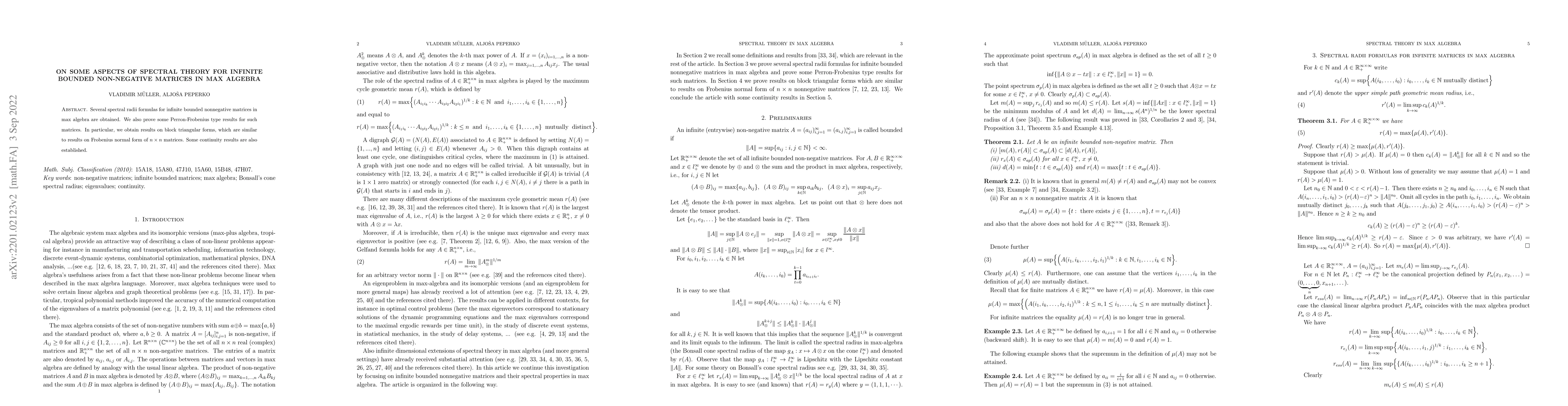 Thumbnail for On some aspects of spectral theory for infinite bounded non-negative
  matrices in max algebra