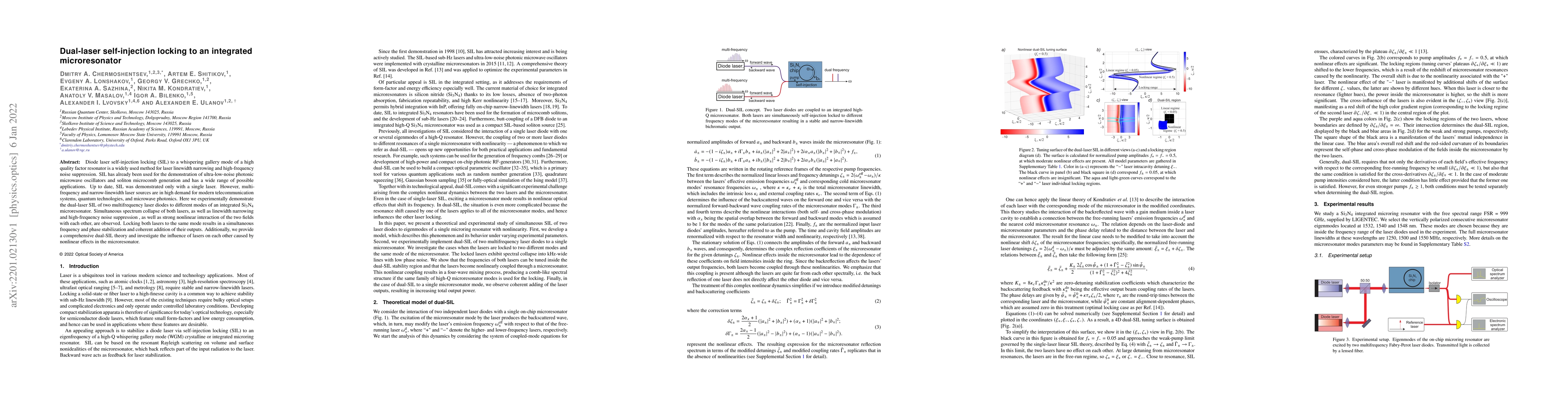 Thumbnail for Dual-laser self-injection locking to an integrated microresonator