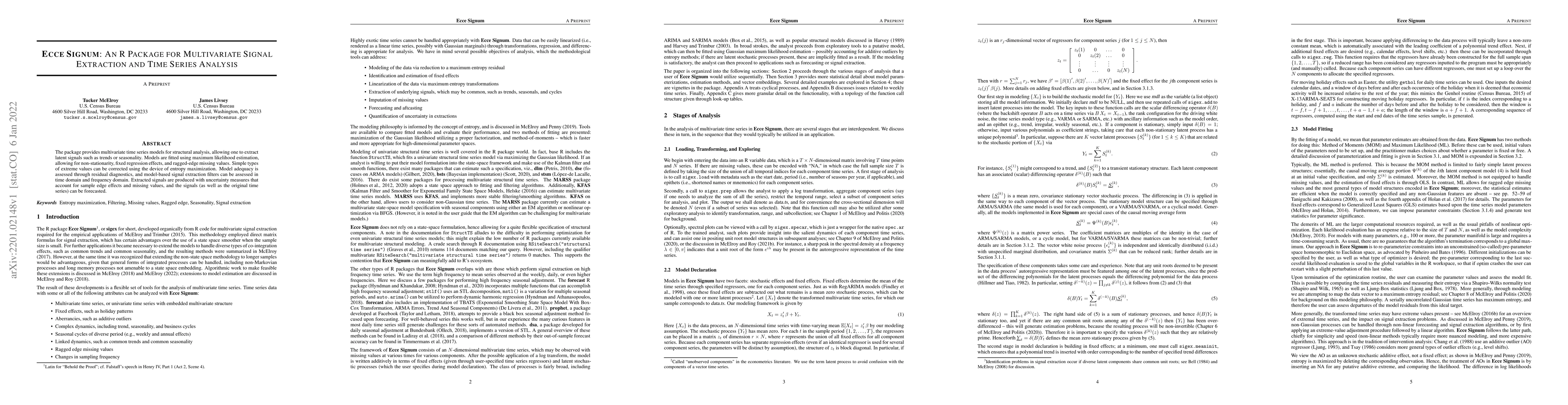 Thumbnail for Ecce Signum: An R Package for Multivariate Signal Extraction and Time
  Series Analysis