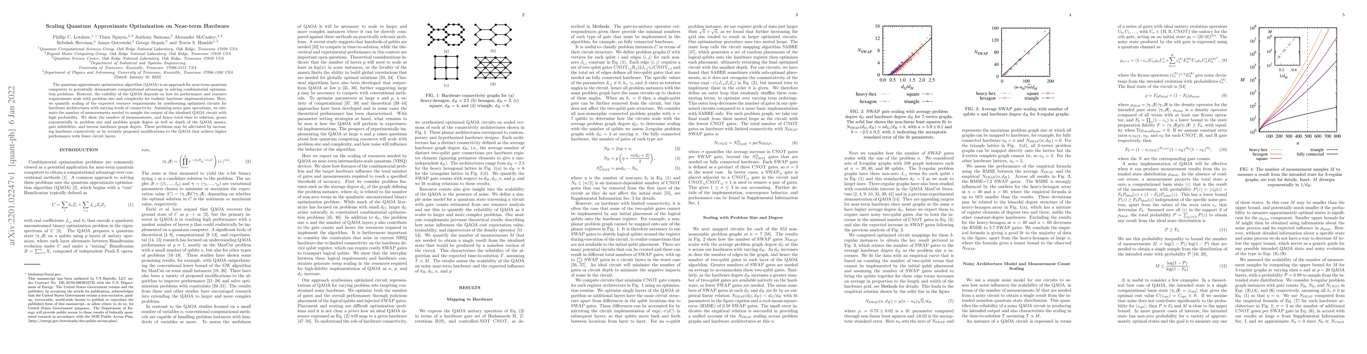 Thumbnail for Scaling Quantum Approximate Optimization on Near-term Hardware