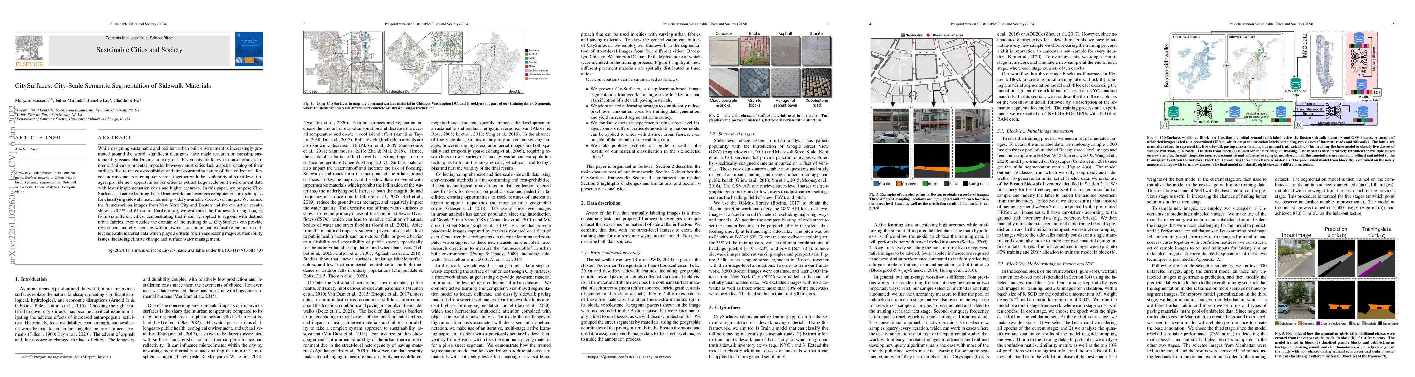 Thumbnail for CitySurfaces: City-Scale Semantic Segmentation of Sidewalk Materials
