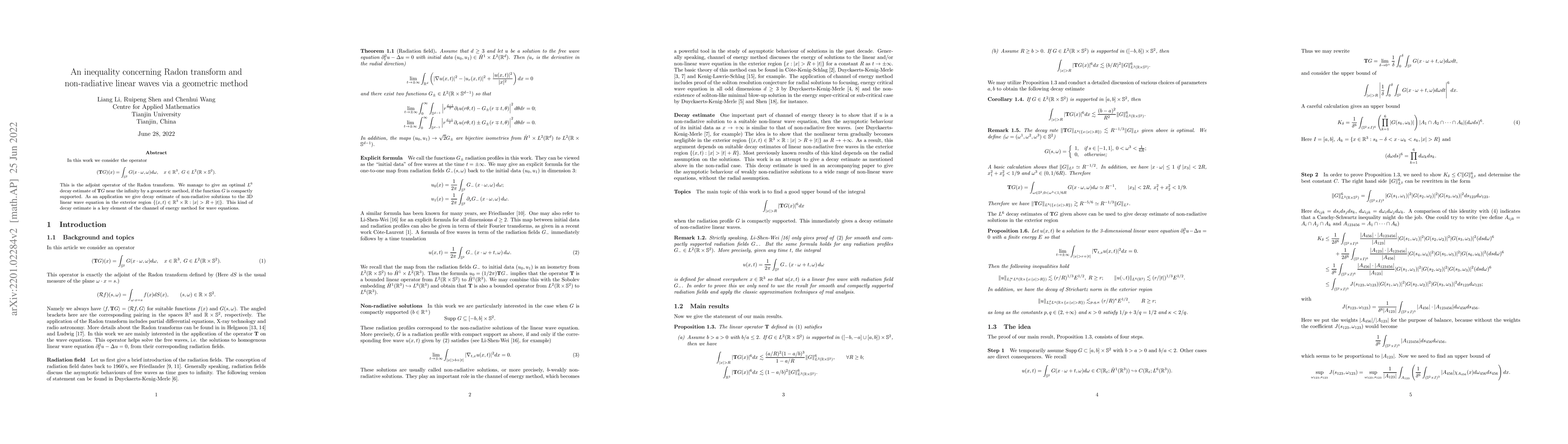 Thumbnail for An inequality regarding non-radiative linear waves via a geometric
  method