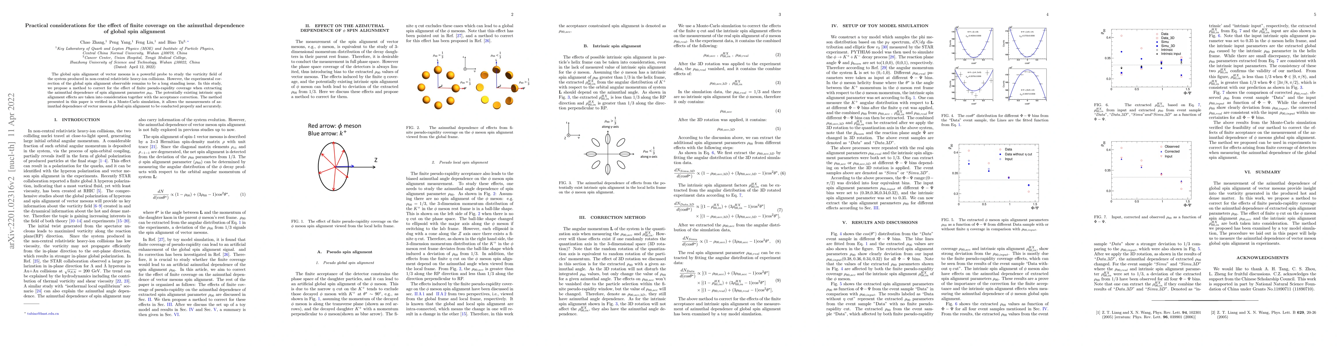 Thumbnail for Practical considerations for the effect of finite coverage on the
  azimuthal dependence of global spin alignment