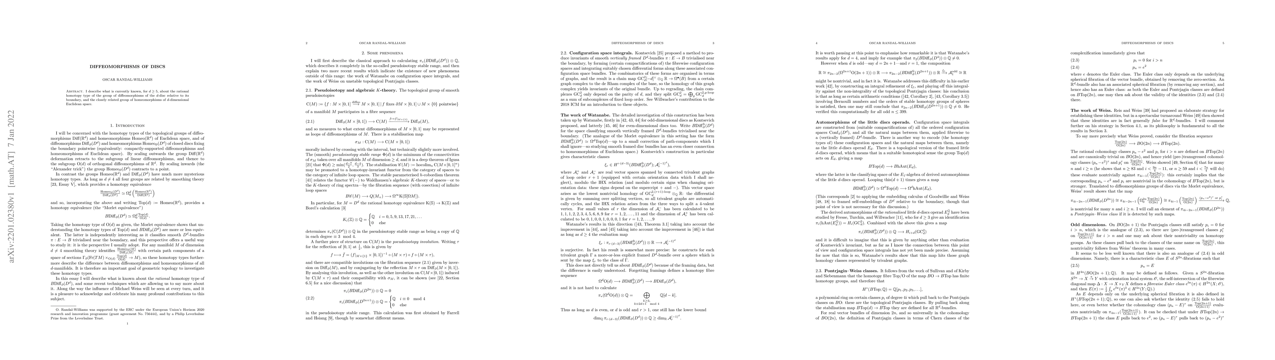 Thumbnail for Diffeomorphisms of discs