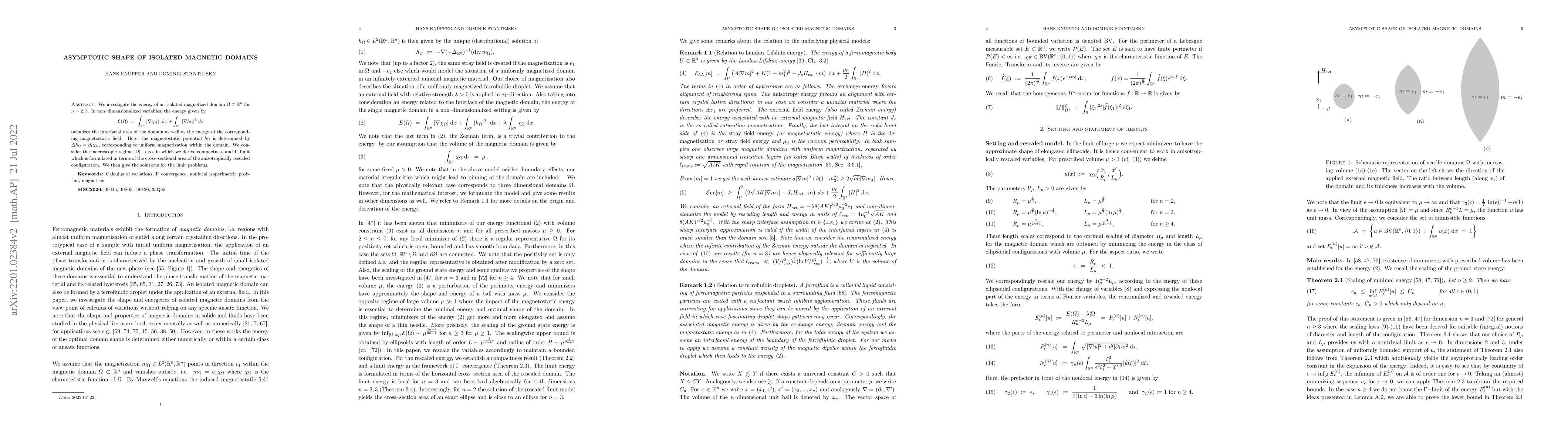 Thumbnail for Asymptotic shape of isolated magnetic domains