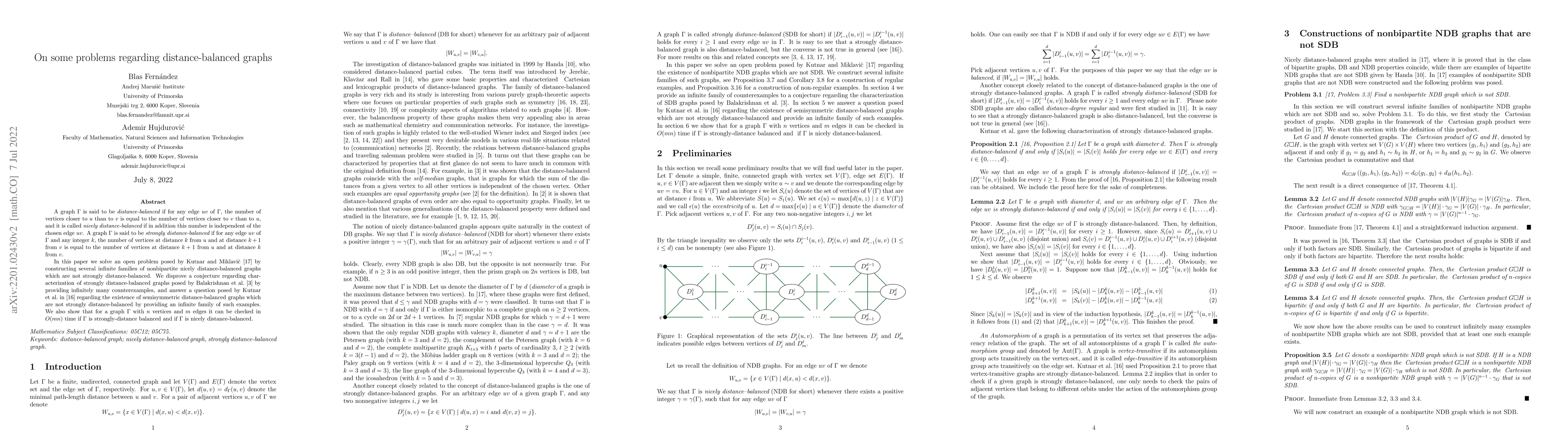 Thumbnail for On some problems regarding distance-balanced graphs