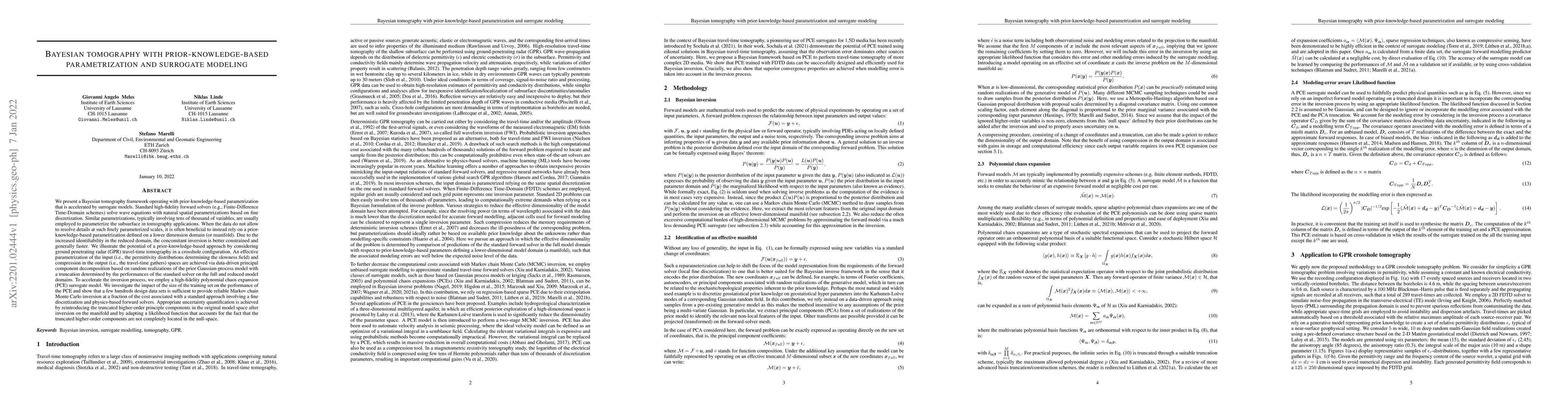 Thumbnail for Bayesian tomography with prior-knowledge-based parametrization and
  surrogate modeling