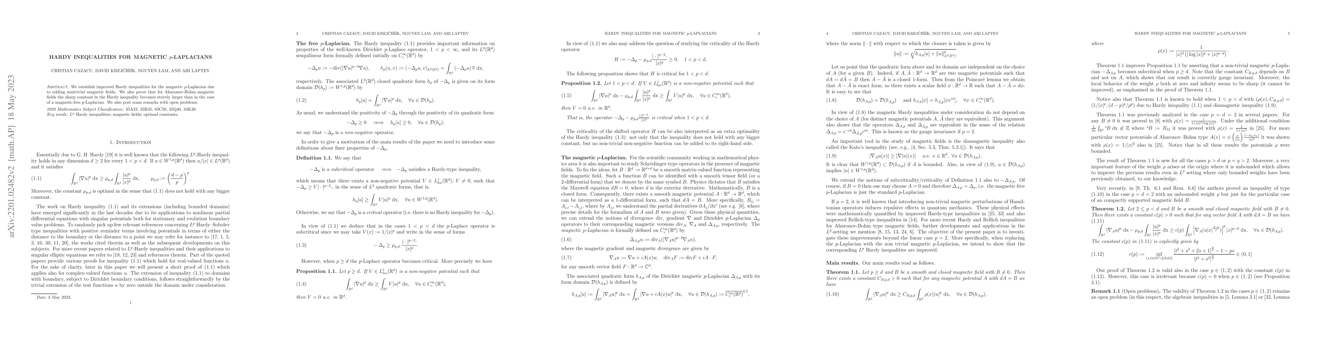 Thumbnail for Hardy inequalities for magnetic $p$-Laplacians