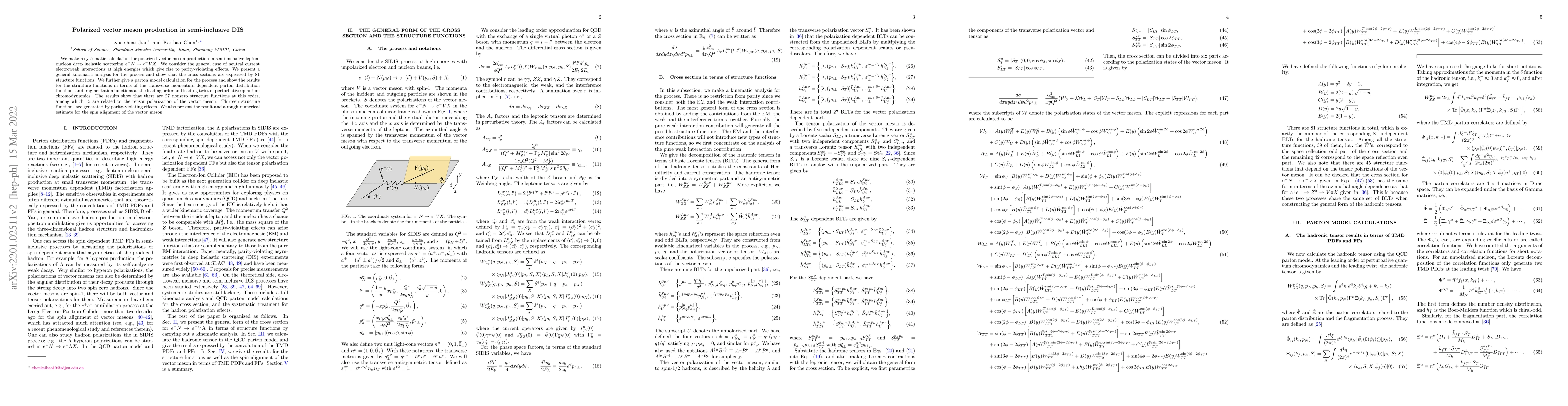 Thumbnail for Polarized vector meson production in semi-inclusive DIS
