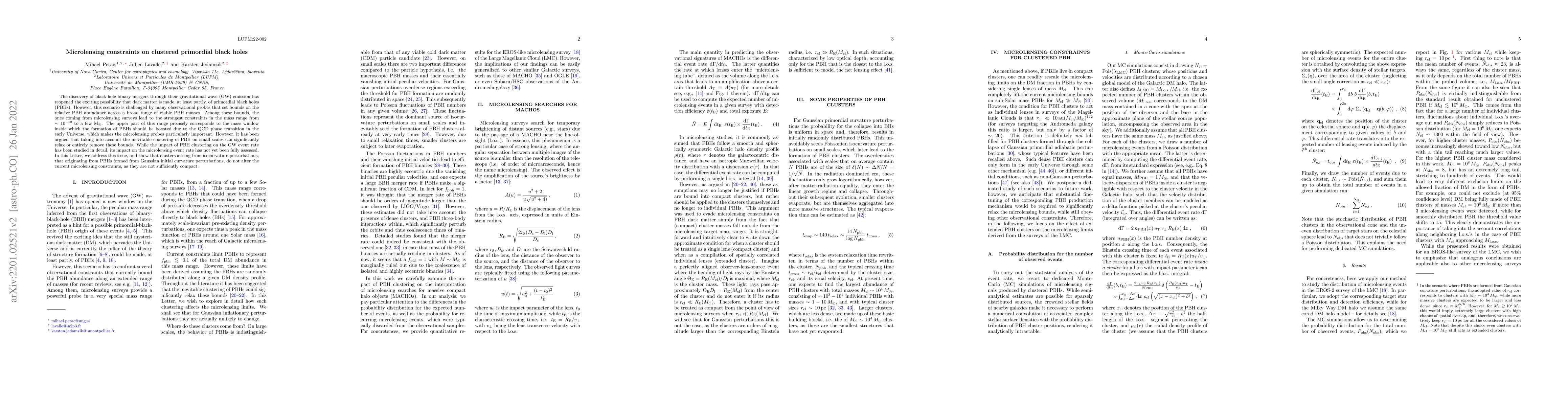 Thumbnail for Microlensing constraints on clustered primordial black holes