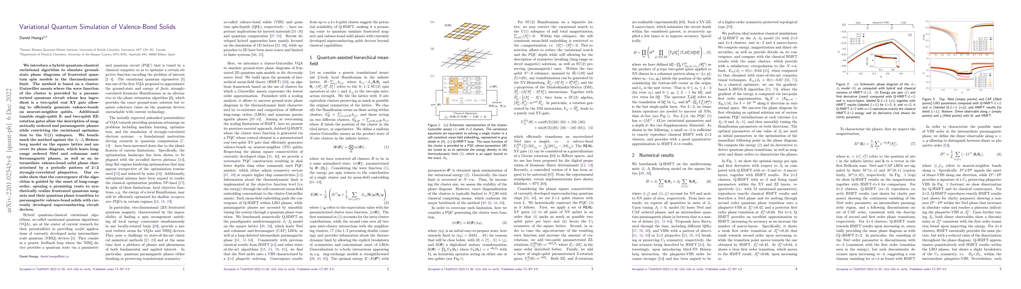 Thumbnail for Variational Quantum Simulation of Valence-Bond Solids