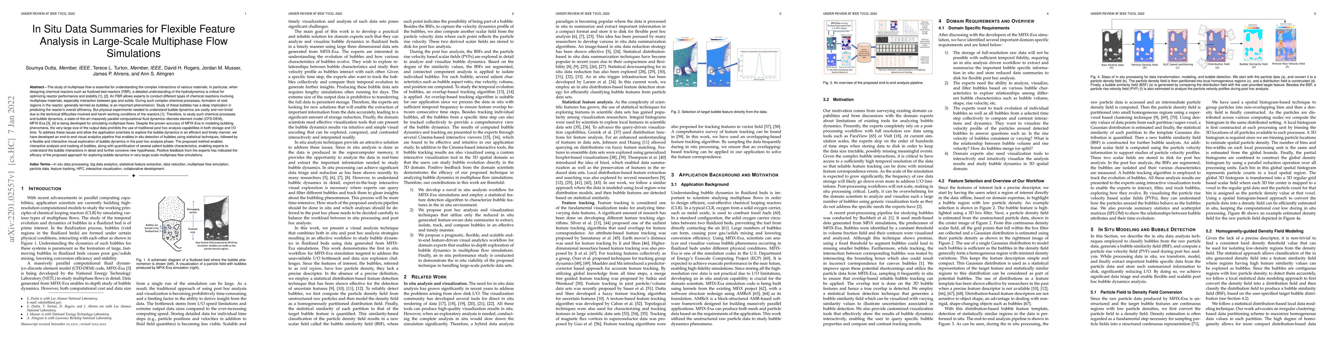 Thumbnail for In Situ Data Summaries for Flexible Feature Analysis in Large-Scale
  Multiphase Flow Simulations