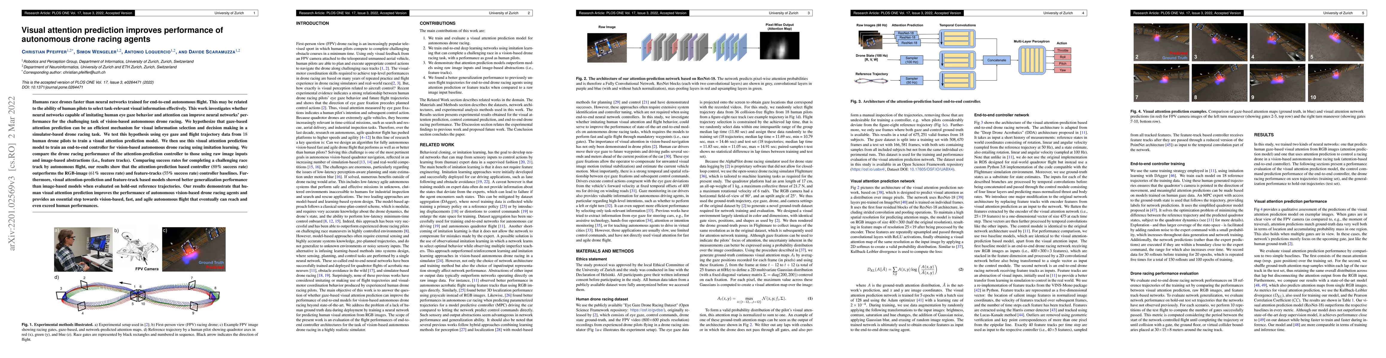 Thumbnail for Visual Attention Prediction Improves Performance of Autonomous Drone
  Racing Agents