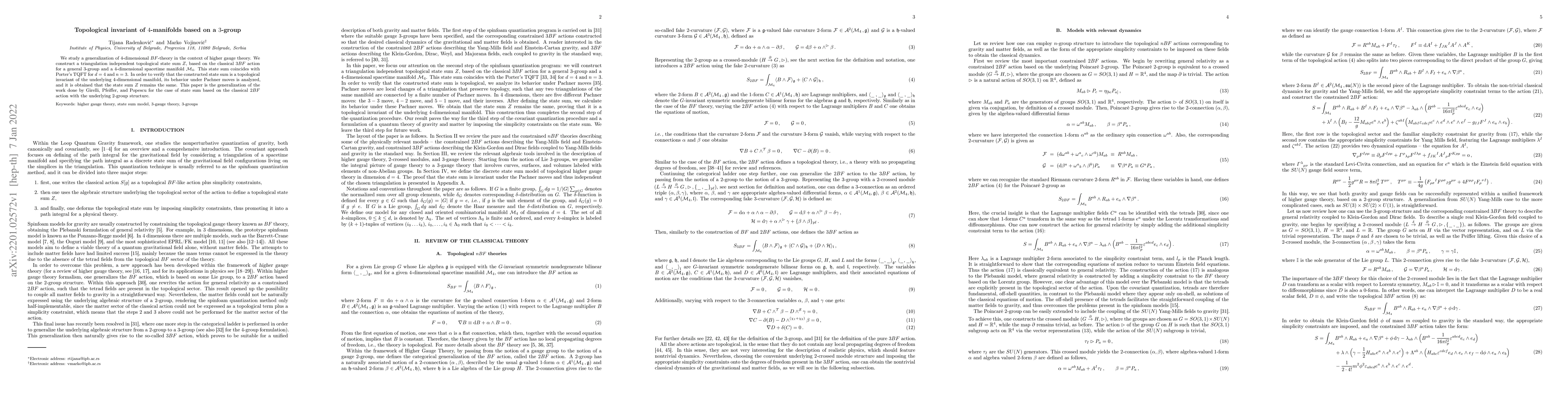 Thumbnail for Topological invariant of 4-manifolds based on a 3-group
