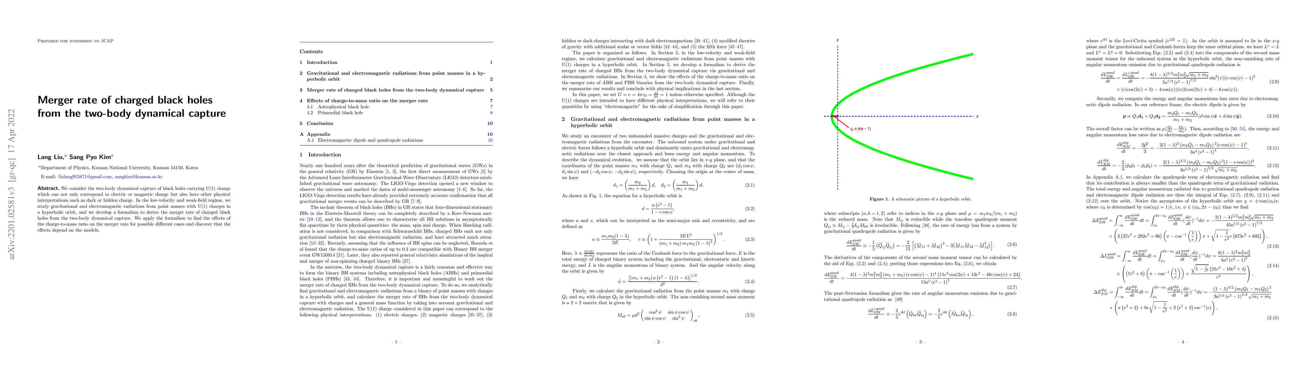Thumbnail for Merger rate of charged black holes from the two-body dynamical capture