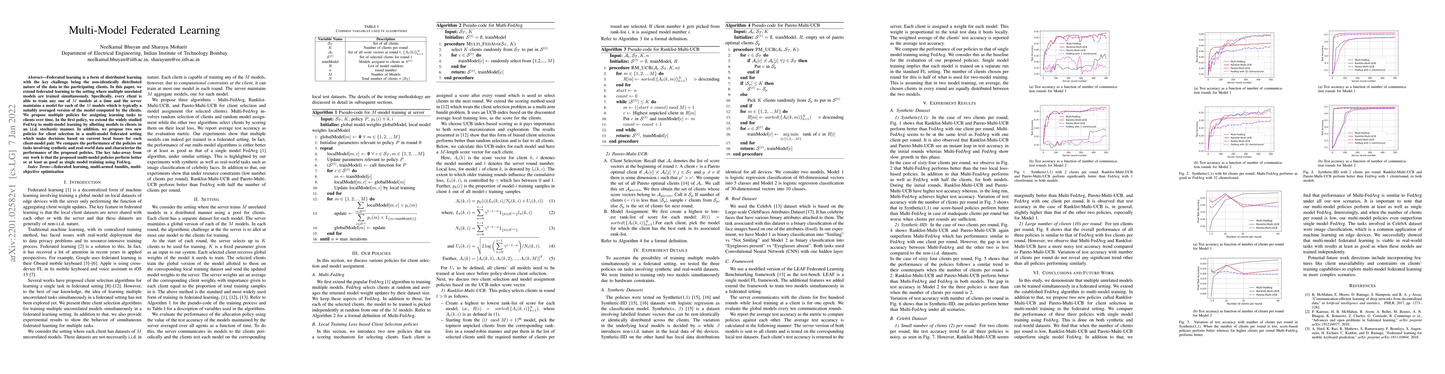 Thumbnail for Multi-Model Federated Learning
