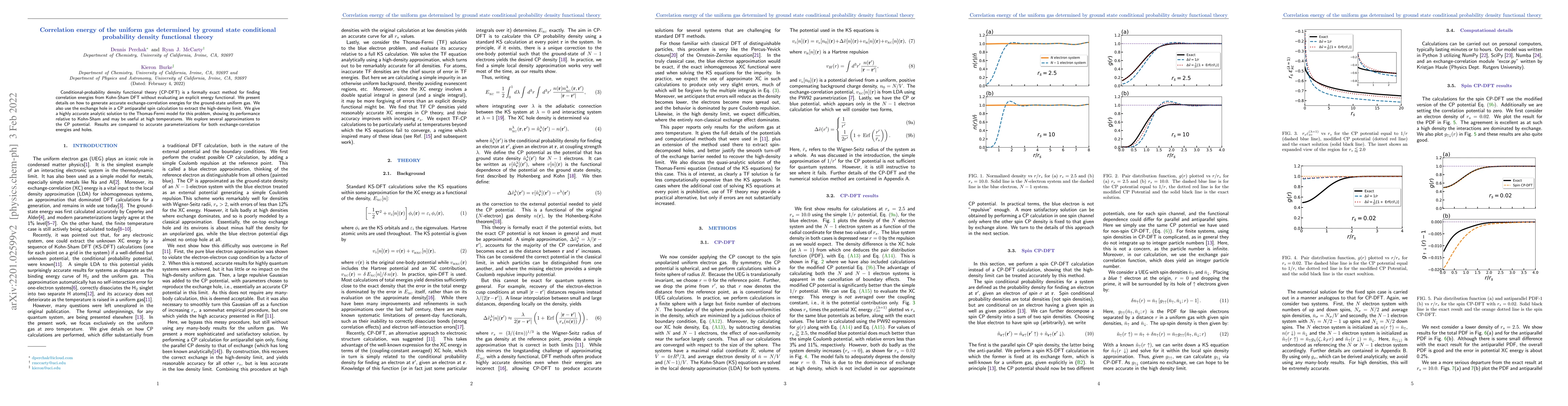 Thumbnail for Correlation energy of the uniform gas determined by ground state
  conditional probability density functional theory