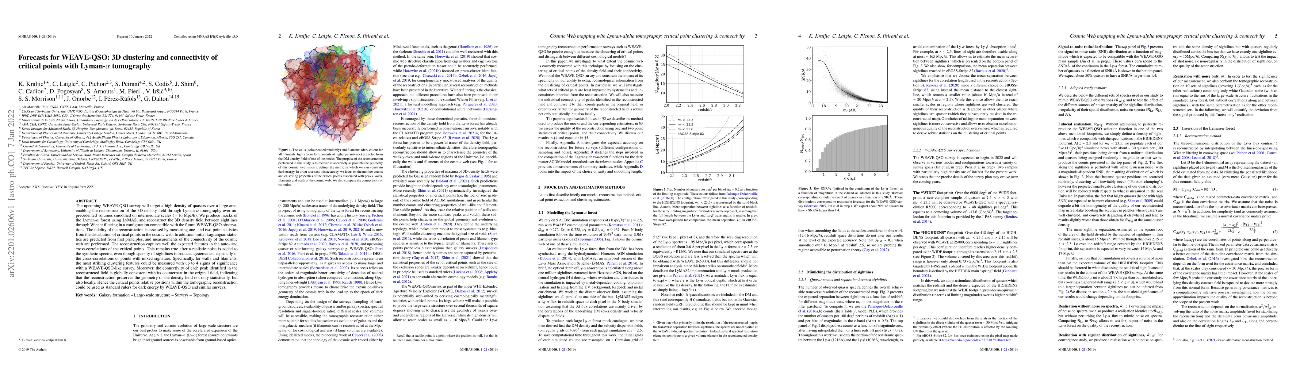 Thumbnail for Forecasts for WEAVE-QSO: 3D clustering and connectivity of critical
  points with Lyman-$\alpha$ tomography