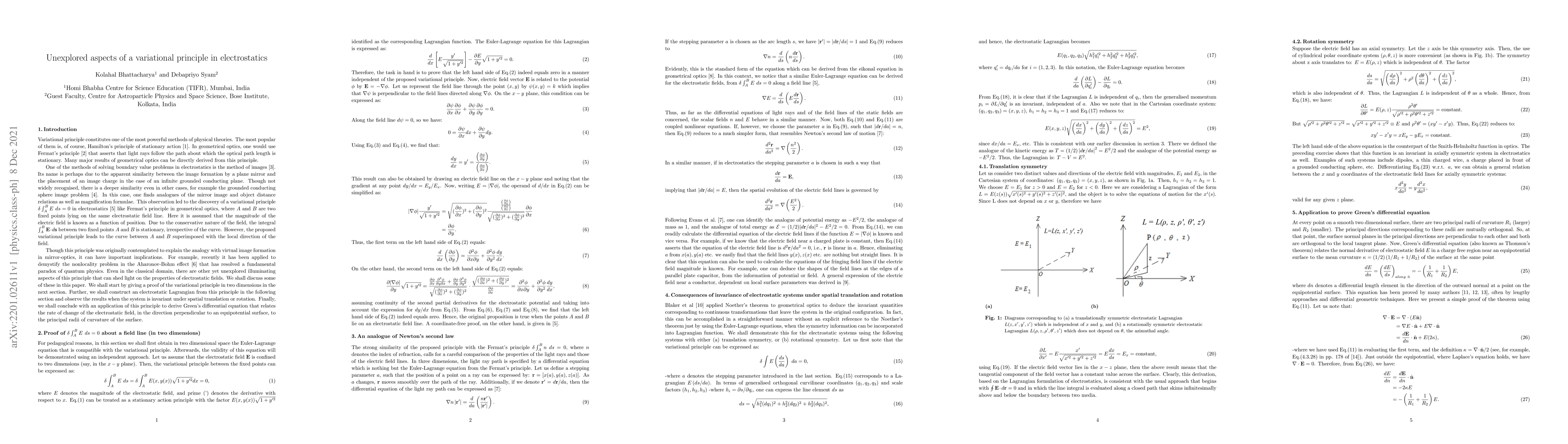 Thumbnail for Unexplored aspects of a variational principle in electrostatics