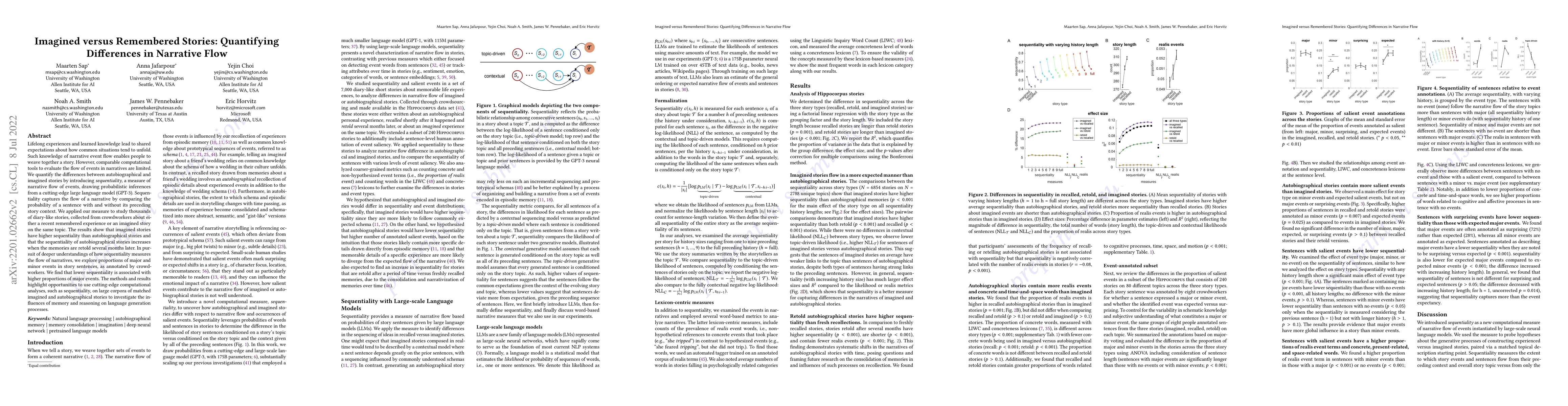 Thumbnail for Imagined versus Remembered Stories: Quantifying Differences in Narrative
  Flow