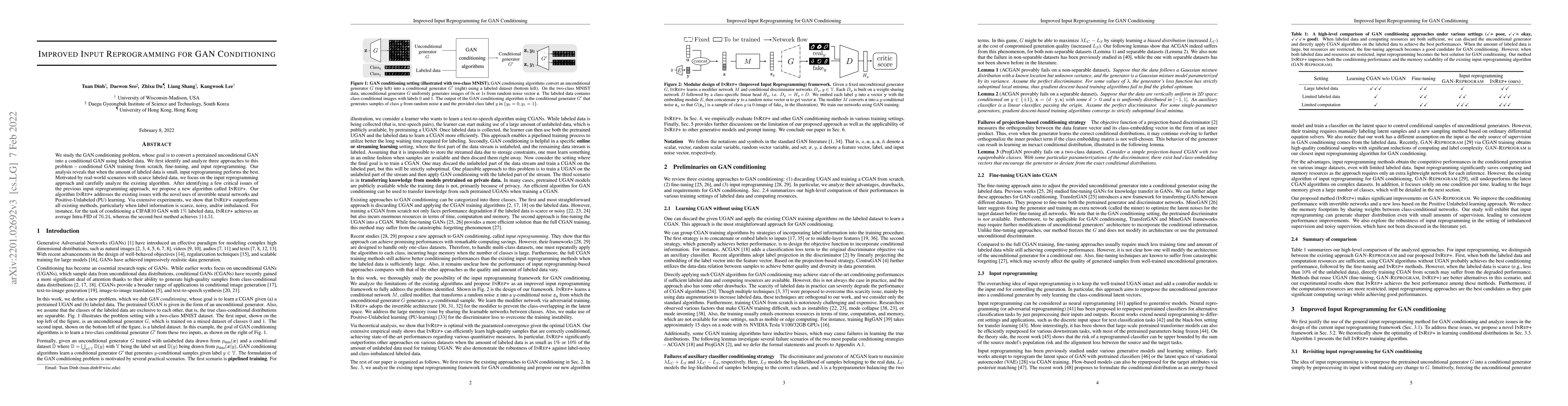 Thumbnail for Improved Input Reprogramming for GAN Conditioning
