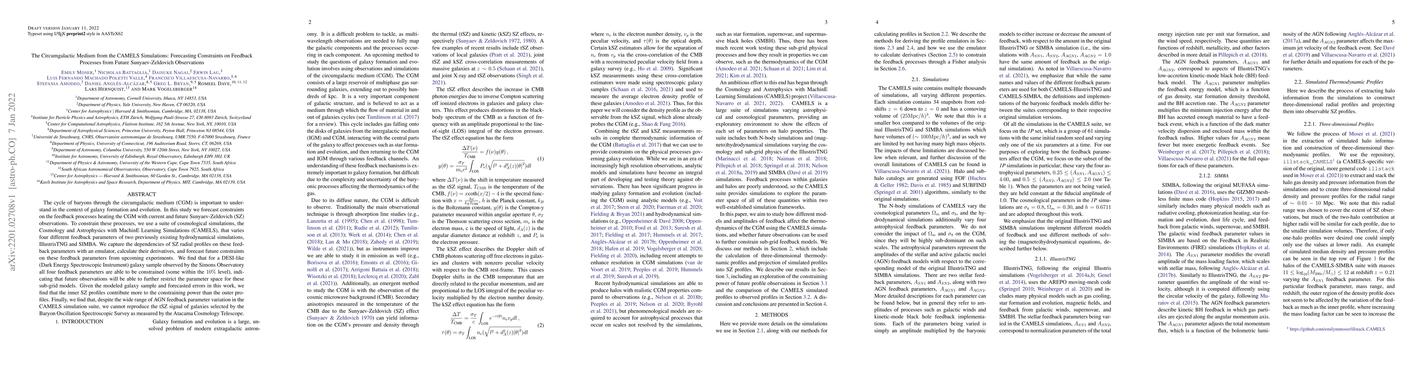 Thumbnail for The Circumgalactic Medium from the CAMELS Simulations: Forecasting
  Constraints on Feedback Processes from Future Sunyaev-Zeldovich Observations
