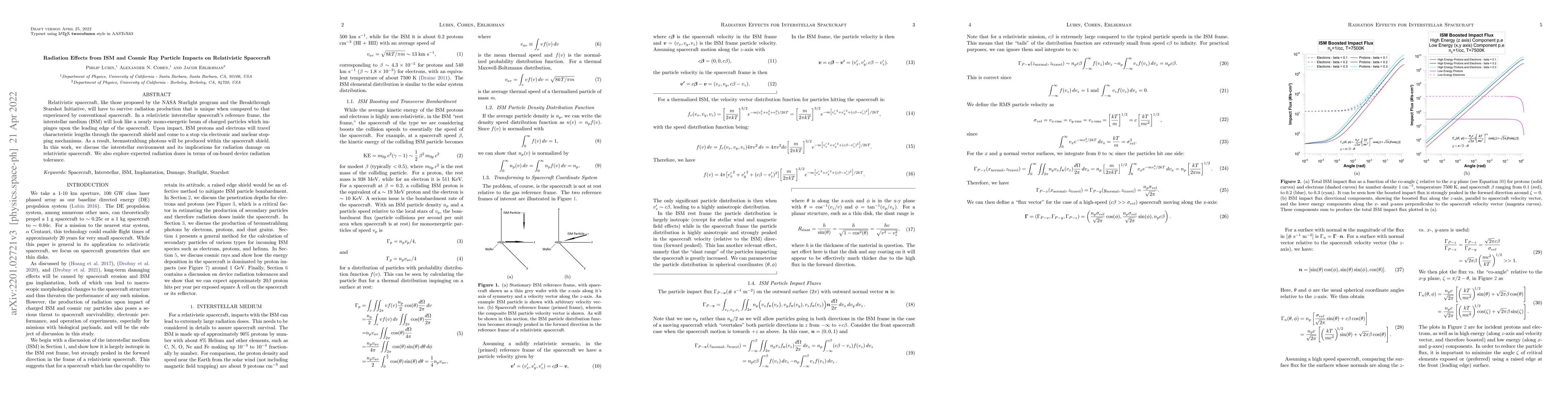 Thumbnail for Radiation Effects from ISM and Cosmic Ray Particle Impacts on
  Relativistic Spacecraft