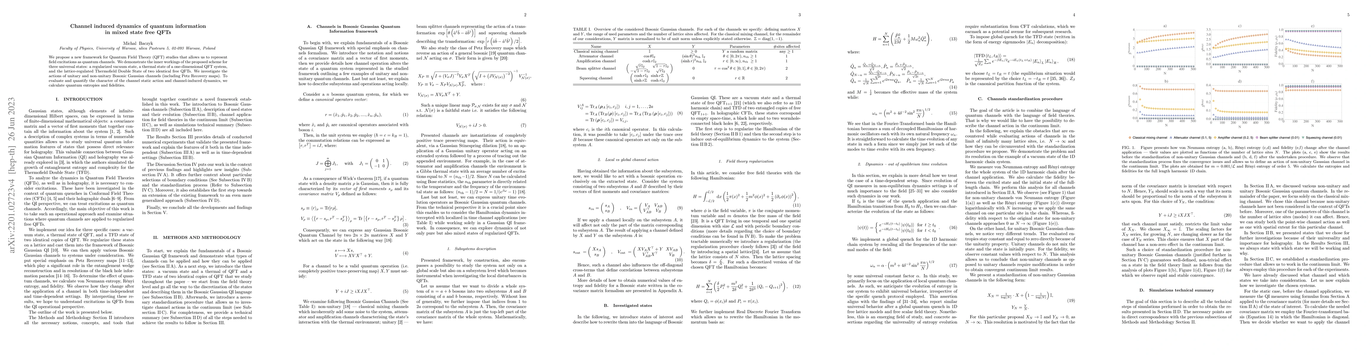 Thumbnail for Channel induced dynamics of quantum information in mixed state free QFTs