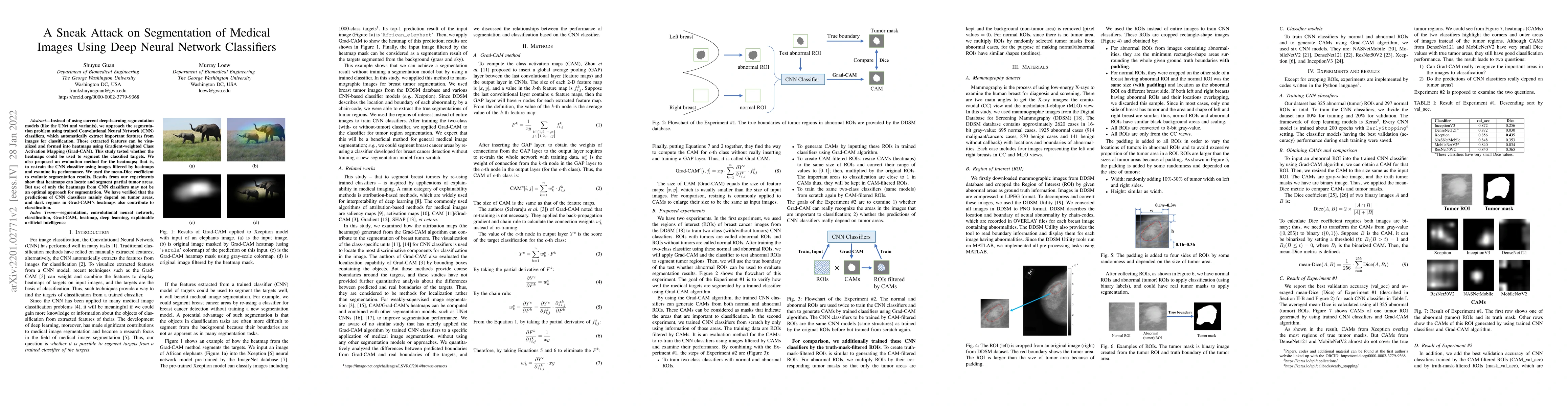 Thumbnail for A Sneak Attack on Segmentation of Medical Images Using Deep Neural
  Network Classifiers