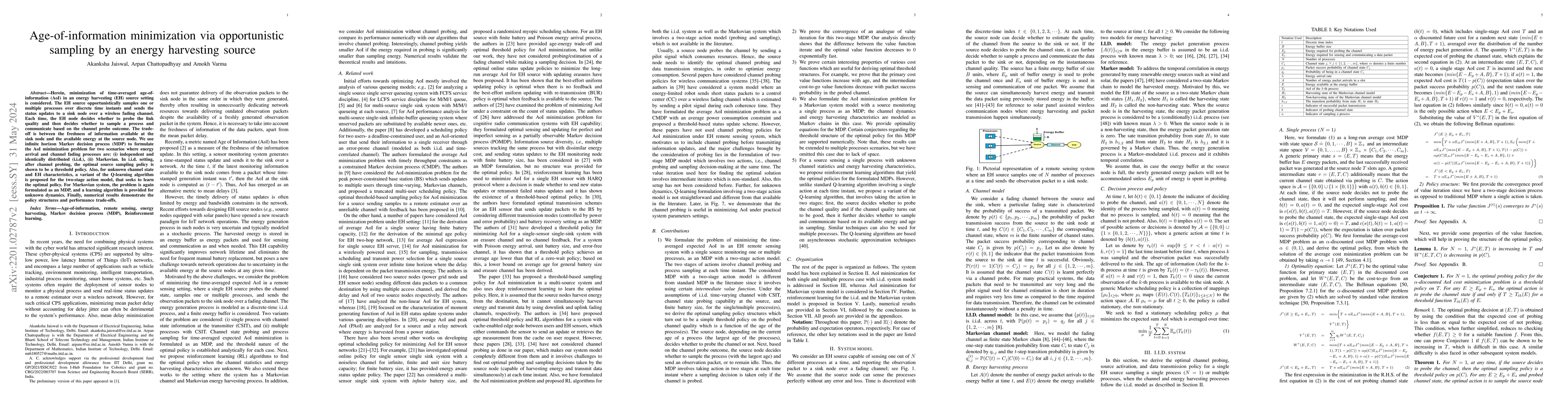 Thumbnail for Age-of-information minimization via opportunistic sampling by an energy
  harvesting source