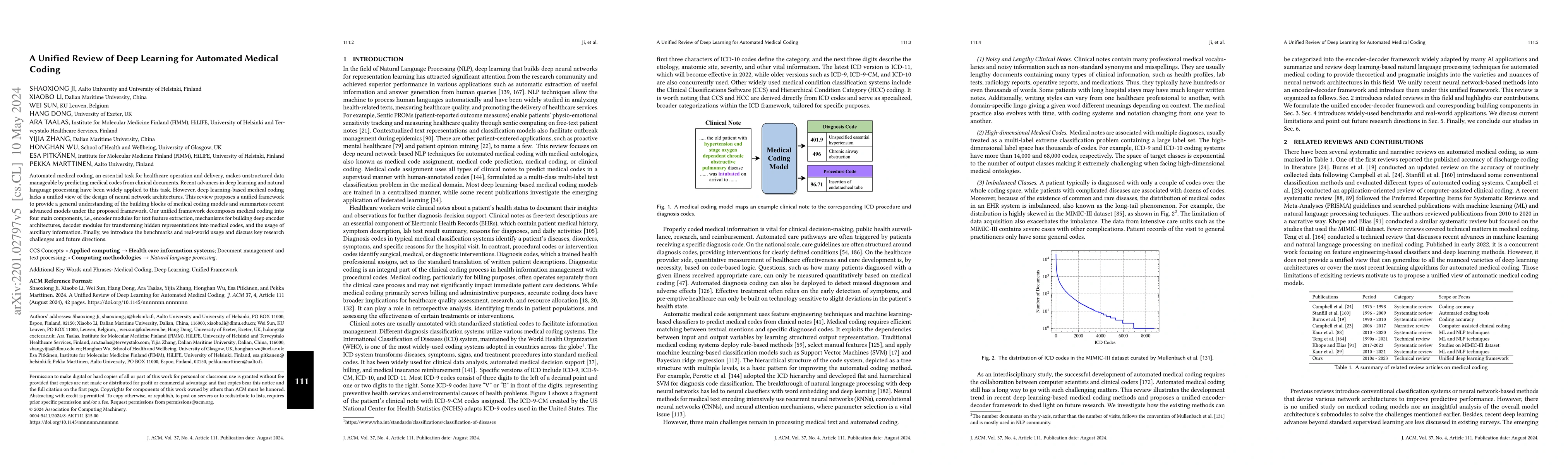 Thumbnail for A Unified Review of Deep Learning for Automated Medical Coding